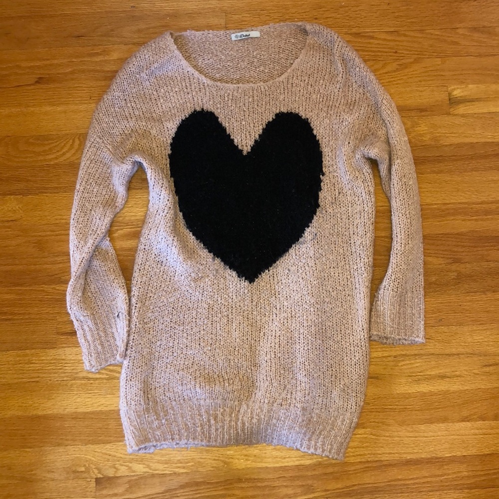 Black heart sweater dress